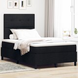 vidaXL Crni krevet s kutijom i madracem 120x200 cm tkanina Cijene
