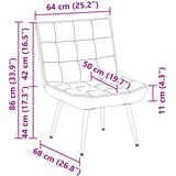  Stolica za opuštanje smeđa 64x74x84 cm baršun | shoptok.hr