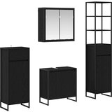  Set namještaja za kupaonicu Zidne Crni hrast Konstruirano drvo | shoptok.hr