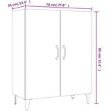  Komoda siva boja betona 70x34x90 cm od konstruiranog drva | shoptok.hr