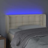  Posteljno vzglavje krem 93x16x78/88 cm umetno usnje, (20738087) | Shoptok.si