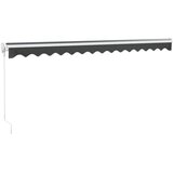 Tenda na uvlačenje antracit 4,5 x 3 m od tkanine i aluminija | shoptok.hr