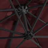  Konzolni suncobran s LED svjetlima bordo 250 x 250 cm | shoptok.hr