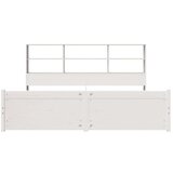 vidaXL Krevet s regalom z knjige bez madraca bijeli 180x200cm borovina | shoptok.hr