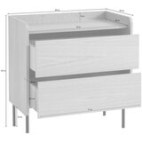 Bonami Selection Crna visoka komoda u dekoru hrasta 80x82 cm Wrap – | shoptok.hr