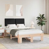  Krevetni okvir s tapiciranim uzglavljem Crna 120 x 190 cm | shoptok.hr