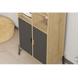 Hanah home polica za knjige lido sapphire oak antracite | ePonuda.com