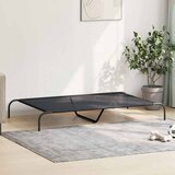  Povišeni krevet za pse crni 150x90x20 cm tekstil i čelik | shoptok.hr