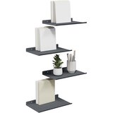  Lebdeća polica Zidne 4 pcs Antracit 30 x 18 x 2,5 cm Čelik | shoptok.hr