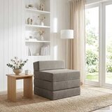 SOFA na razvlačenje Svjetlosiva 200 x 70 x 15 cm Baršun | shoptok.hr