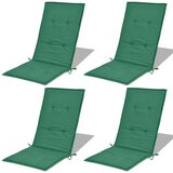  Jastuci za vrtne stolice 4 kom zeleni 120x50x3 cm od tkanine | shoptok.hr