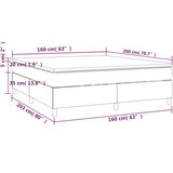  Box spring postelja z vzmetnico črna 160x200 cm blago, (20724005) | Shoptok.si