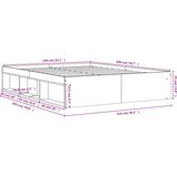 vidaXL Posteljni okvir sonoma hrast 140x200 cm | Shoptok.si