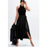 Cool & Sexy Women's Black Asymmetrical Skirt LV52