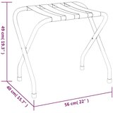  Stalak za prtljagu crno-srebrni 56 x 40 x 49 cm | shoptok.hr