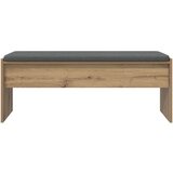  Klupa za hodnik s jastukom Umjetnički hrast 100 x 38 x 46 cm | shoptok.hr