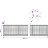  Gabion s 5 mm žicom i mrežom 5x5 cm 600x30x50 cm | shoptok.hr