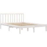  Posteljni okvir bel iz trdne borovine 200x200 cm, (20648255) | Shoptok.si
