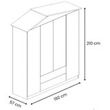 Hanah home ormar sa 4 vrata ayder grey | ePonuda.com