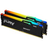 Kingston dimm DDR5 32GB (2x16GB kit) 6400MHz KF564C32BBEAK2-32 fury beast black rgb expo Cene
