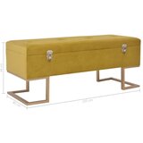  Klupa s pretincem za pohranu 105 cm boja senfa baršunasta | Eponuda.com