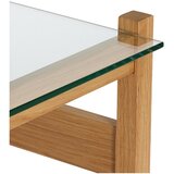 Hübsch Klubska mizica s stekleno mizno ploščo v naravni barvi 52x66 cm Ledge – | Shoptok.si