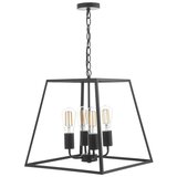  Där Lighting ACA8622 - Luster na lancu ACADEMY 4xE27/60W/230V crni | Eponuda.com