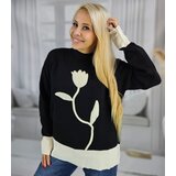 Pri Women's sweater half turtleneck warm flower print autumn winter ROSELYN | shoptok.hr