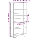 Ormarić za knjige boja hrasta 80x31x169 cm konstruirano drvo | shoptok.hr