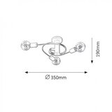 Rabalux carly plafonska lampa E27 3x15W crna Industrijska rasveta | ePonuda.com