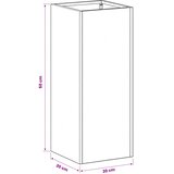  Vrtna saksija 2 kom. Srebrna 20 x 20 x 50 cm Nehrđajući čelik | shoptok.hr