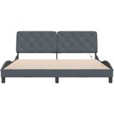  Okvir kreveta s LED-om bez madraca tamnosivi 180 x 200 cm baršunasti | Eponuda.com