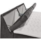 MID.YOU POSTELJA BOXSPRING 200 cm x 240 cm , tekstil, leseni material siva | Shoptok.si
