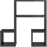 Zidne police 2 kom sjajne sive 50x15x50 cm konstruirano drvo | Eponuda.com