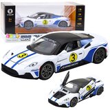  Metalni auto za igru sa zvučnim efektima 1:22 - bijeli | Shoptok.si
