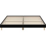  posteljni okvir črn 200x200 cm inženirski les, (20727333) | Shoptok.si