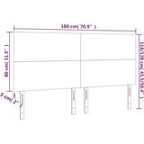  Uzglavlje tamnosmeđe 180x5x118/128 cm od tkanine | shoptok.hr