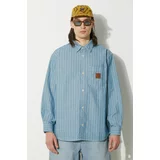 Carhartt WIP Traper košulja Menard za muškarce, relaxed, s klasičnim ovratnikom, I033577.102