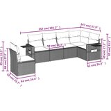  6-dijelni set vrtnih sofa s jastucima crni od poliratana | shoptok.hr