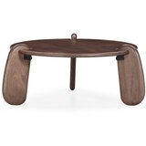 MOME Tamno smeđi okrugao stolić za kavu od masivnog manga ø 80 cm Tamira – | shoptok.hr
