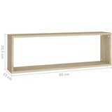  Kockaste zidne police 2 kom boja hrasta 80x15x26 5 cm iverica | shoptok.hr