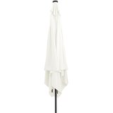 vidaXL Kockasti vrtni suncobran s LED svjetlima 295x245 cm Bež u