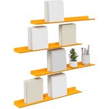  Lebdeća polica Zidne 4 pcs Žuta 60 x 8,5 x 2,5 cm Čelik | Eponuda.com