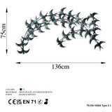 WALLXPERT Zidna dekoracija Kirlangic, 75x136cm, Crna | Eponuda.ba