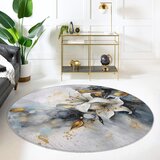 Mila Home Plavi/sivi perivi okrugao tepih ø 80 cm Golden Lilly – | shoptok.hr