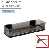 Wenko Črna plastična kopalniška polica z namestitvijo brez vrtanja Quadro – | Shoptok.si