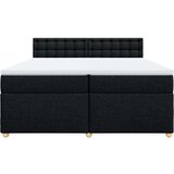  Krevet s oprugama i madracem crni 200x200 cm od tkanine | shoptok.hr