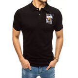 DStreet Koszulka polo z haftem czarna | Shoptok.si