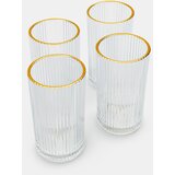 Sinsay Set rebrastih čaša sa zlatnim obrubom 4 pack | shoptok.hr