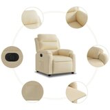 Električni naslonjač od tkanine krem | shoptok.hr